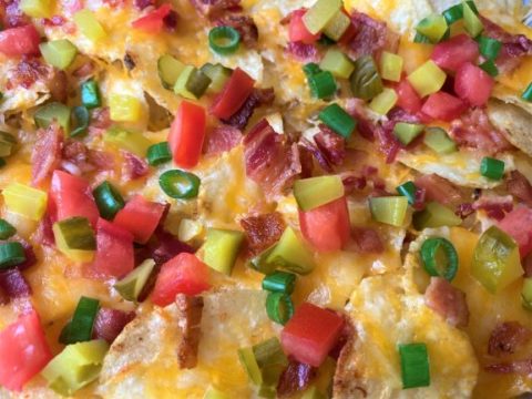 Pickle Chips with Cheese and Bacon Are Your New Nachos - Savory Saver
